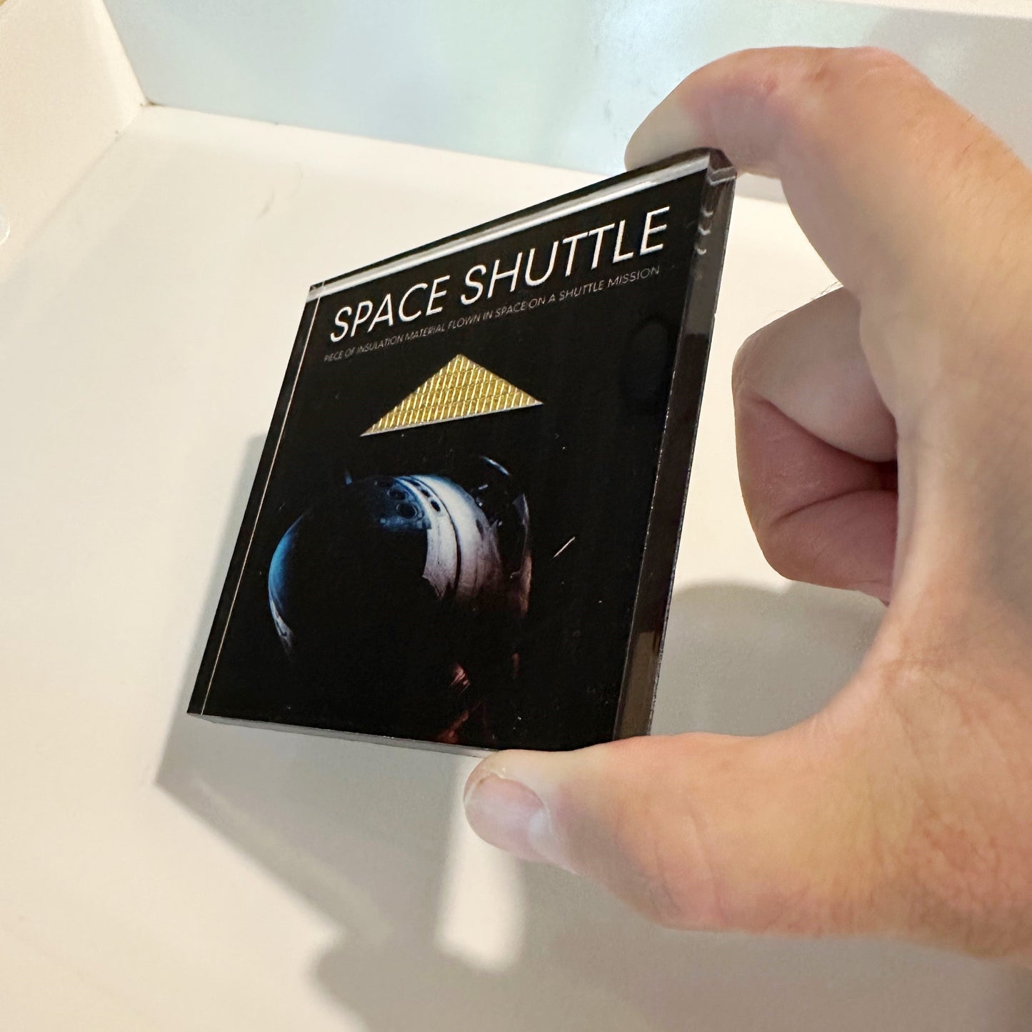 Space Shuttle flown artifact acrylic