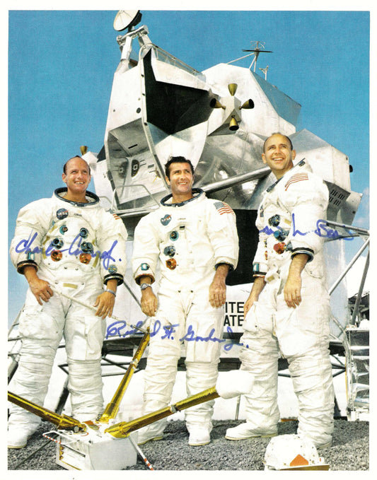 Apollo 12 crew autopen-signed 8x10'' official portrait