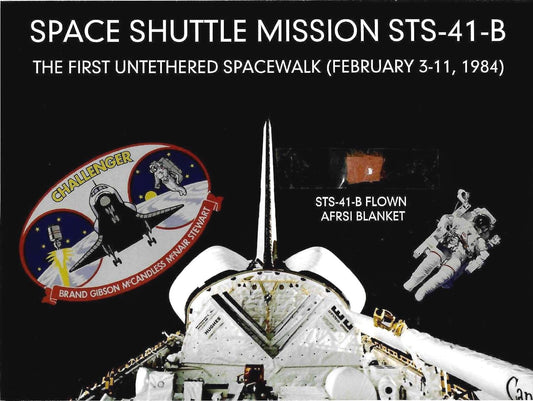 STS-41-B flown artifact presentation