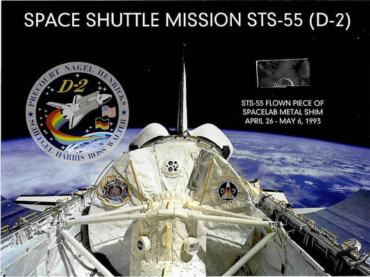 STS-55 flown artifact presentation #1
