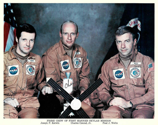 Skylab 2 (SL-2) signed crew portrait 8x10" (Autopen)