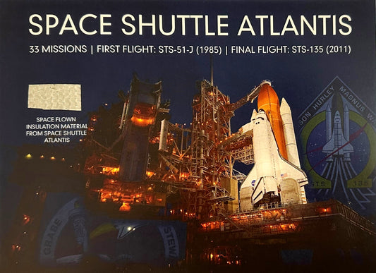 Space Shuttle Atlantis flown artifact presentation