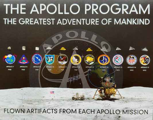 Apollo Program: All Missions (Apollo 7 - 17) flown artifacts presentation