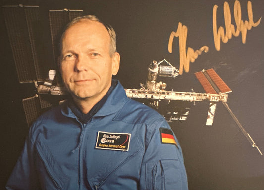 German Astronaut Hans Schoegel signed card