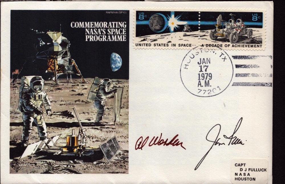 Astronauts Al Worden & Jim Irwin (Apollo 15) hand-signed cover