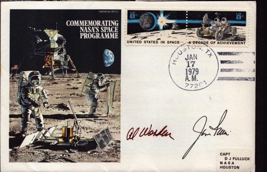 Astronauts Al Worden & Jim Irwin (Apollo 15) hand-signed cover