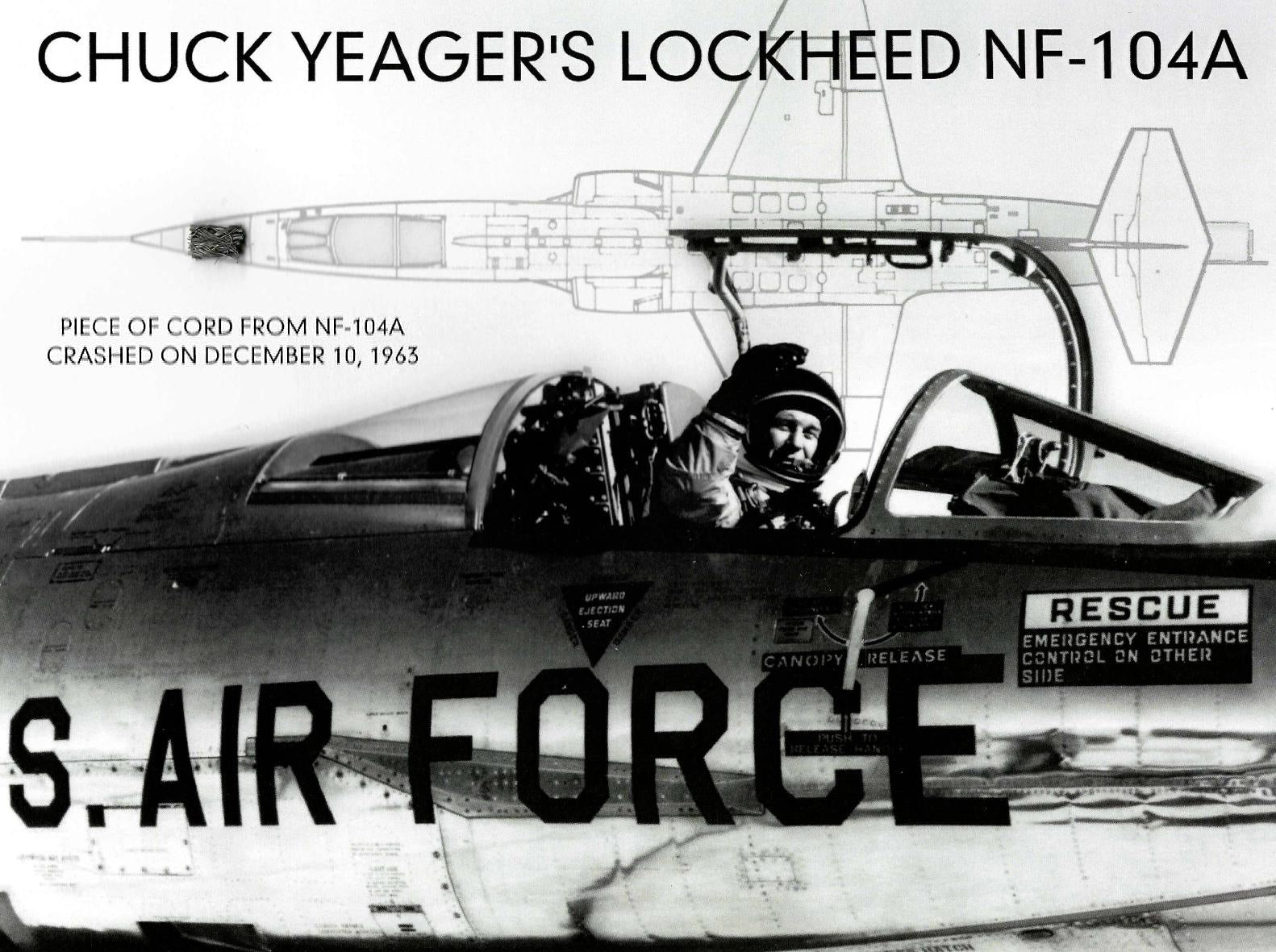 NF-104A flown aircraft artifact - Chuck Yeager