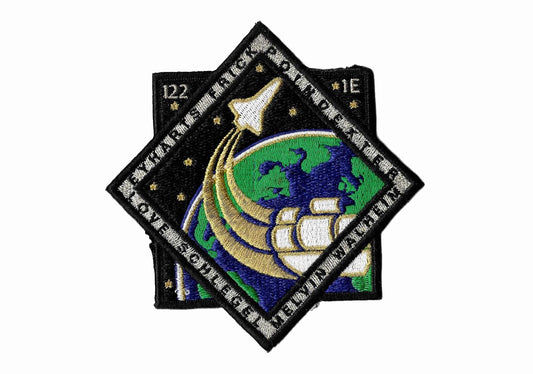 Space Shuttle Mission STS-122 patch - handsigned by Astronaut Hans Schlegel