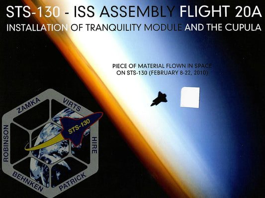 STS-130 flown artifact presentation