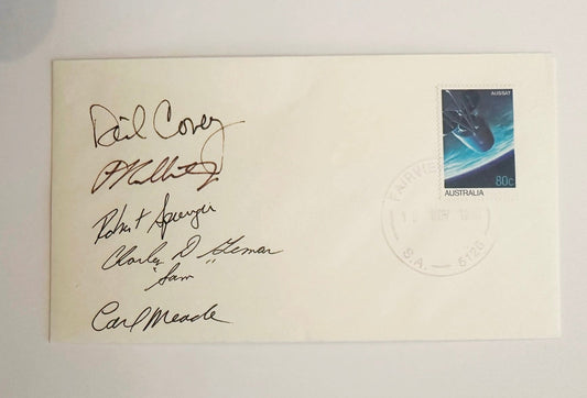 Space Shuttle mission STS-38 crew handsigned cover