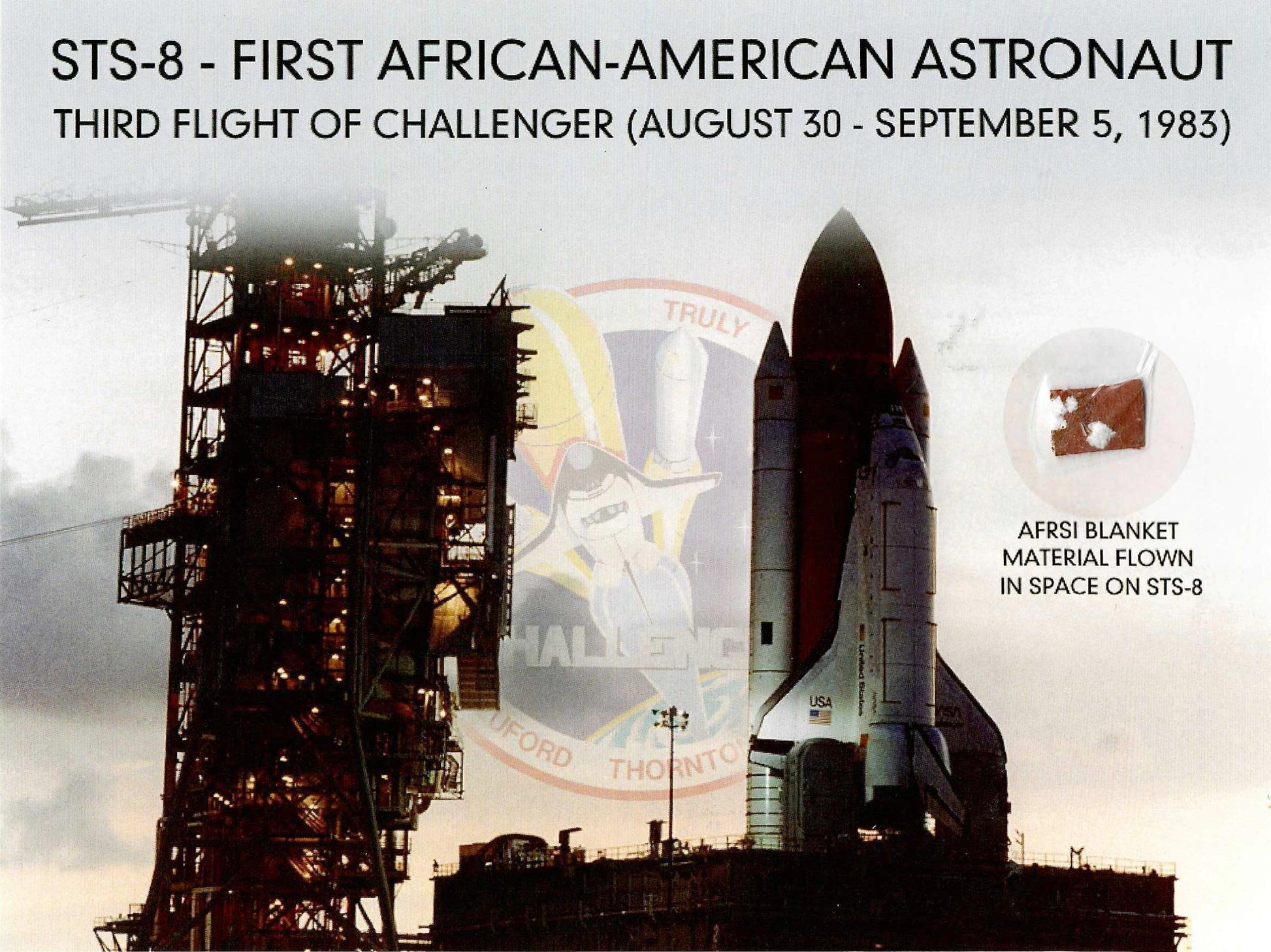 STS-8 flown artifact presentation