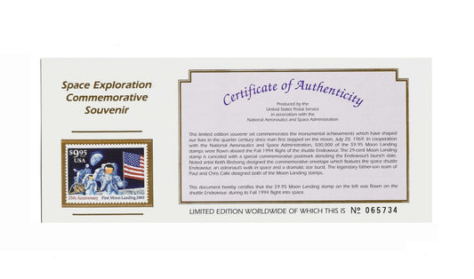 STS-68 flown 'Apollo 11 25th anniversary' stamp