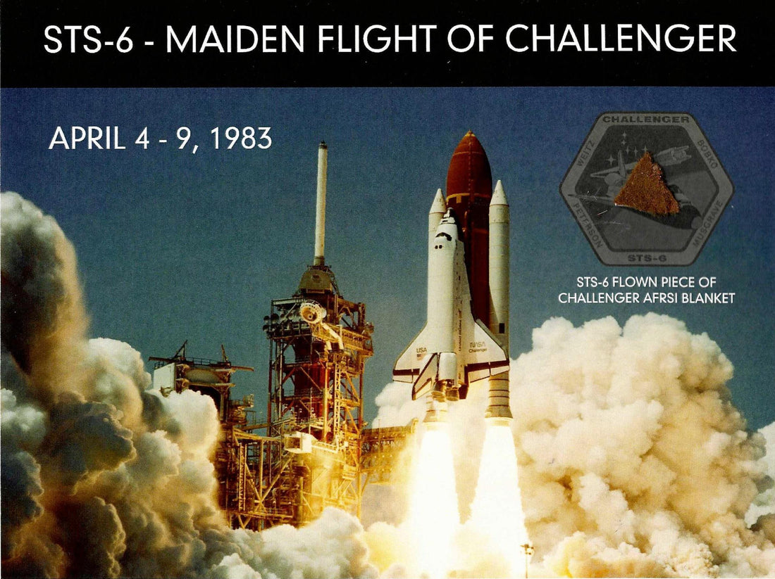 STS-6 flown artifact presentation – Astro Artifacts Online Store