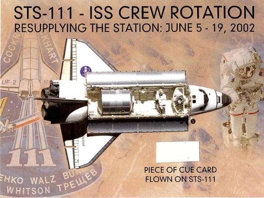 STS-111 flown artifact presentation