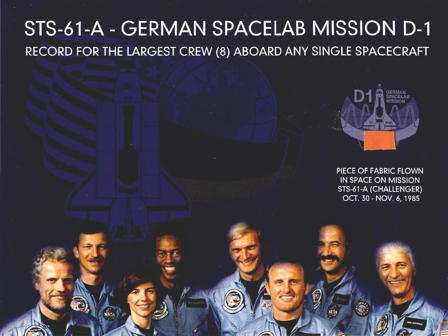 STS-61-A flown artifact presentation