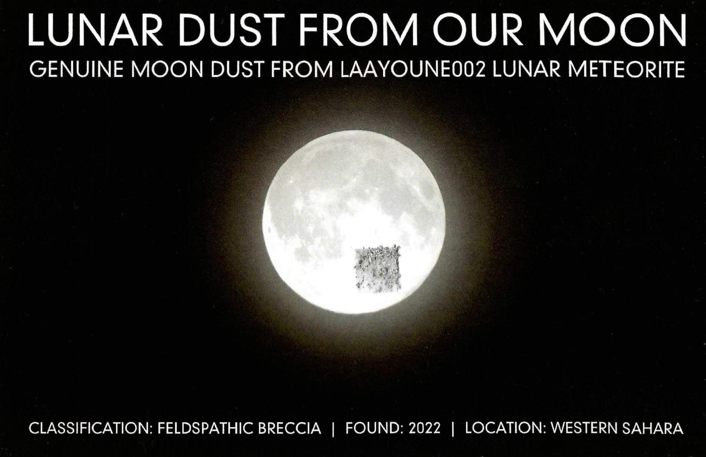 Moon Dust from Lunar Meteorite presentation