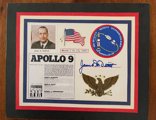 Apollo 9 collage signed by Jim McDivitt