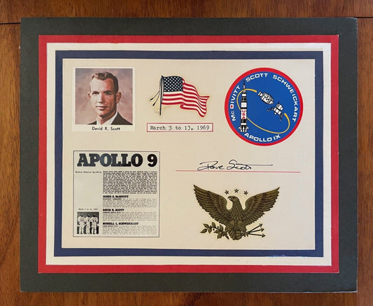 Apollo 9 collage signed by Dave Scott