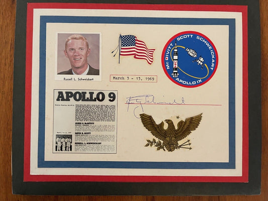 Apollo 9 collage signed by Rusty Schweickart